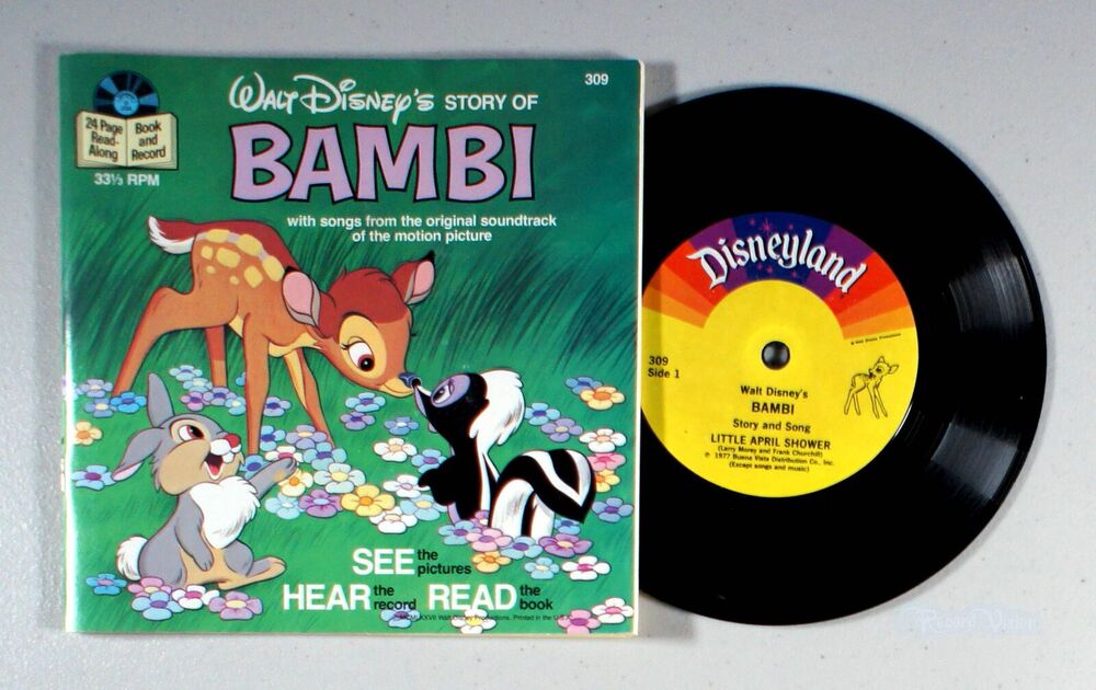 Disney - Bambi (7") (1966) Vinyl • Book & Record, Story and Songs